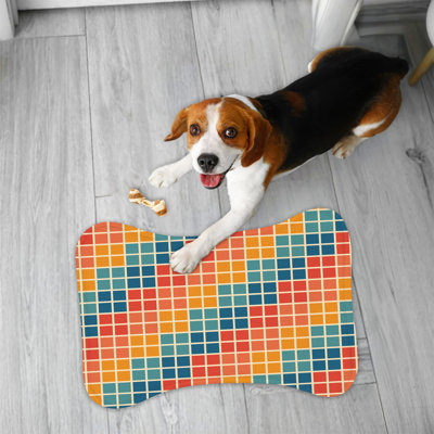 Couleurs rétro style - tapis d'alimentation en os 1 pièce