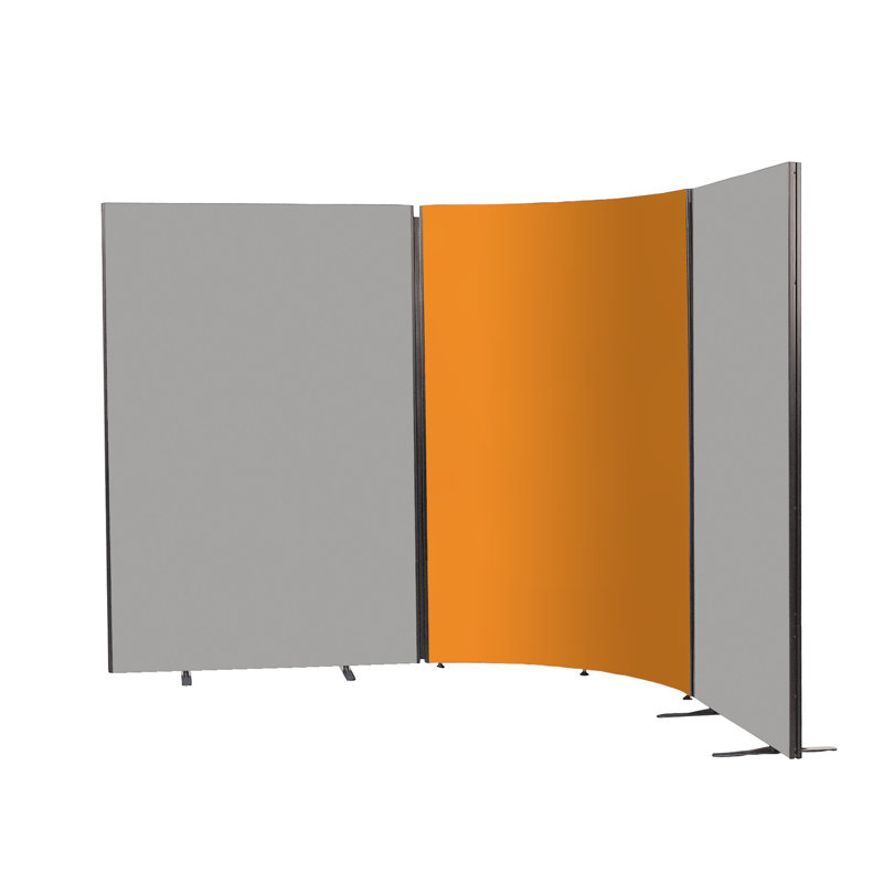 Wood Partition, 122.5cm H x 120cm W x 3cm D, Orange