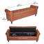 Banc avec repose-pieds capitonné et capitonné à boutons-765695501
