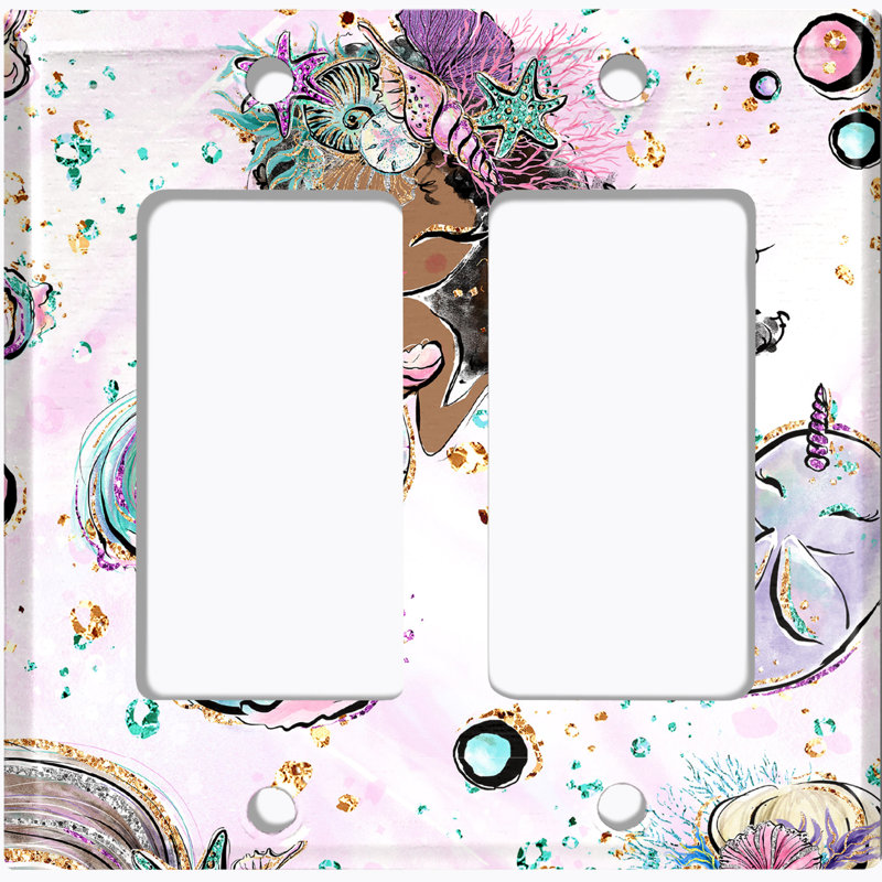 Patterned 2 - Gang Rocker Standard Wall Plate