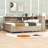 Three Drawers Daybed with Storage Shelves and Slats-1332233122