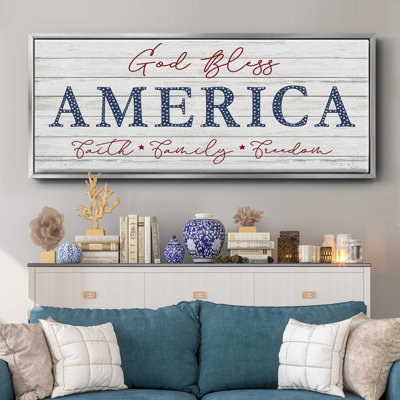 God Bless America- Framed Canvas
