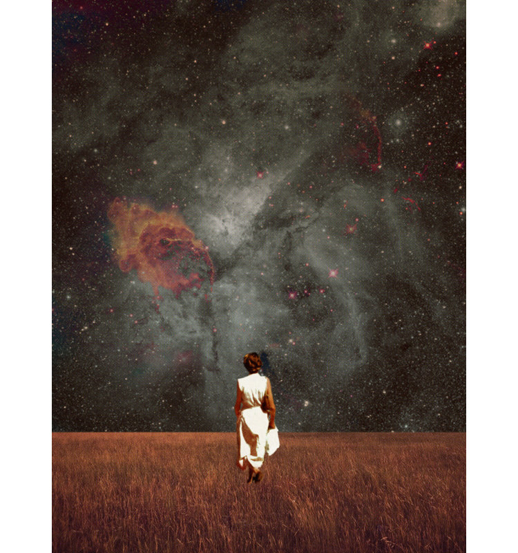 Follow Me by Frank Moth by Frank Moth — Illustration Wall Art, 24 × 36, Matted Framed Print, Tan