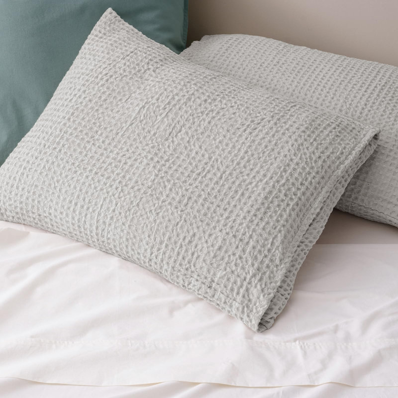 PHF Ultra Soft Waffle Weave Pillow Shams, No Insert, 2 Pack Breathable & Skin-Friendly Pillow Cases, Stylish Decorative Bed Pillow Cases Covers