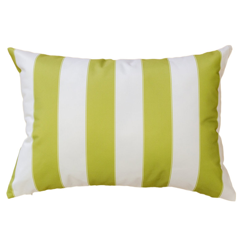 Josephine Striped Outdoor Reversible Throw Pillow, Lime