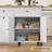 81.6" Kitchen Island With Extendable Dining Table 2 Drawers And 2 Doors Cabinet For Kitchen-1794520346