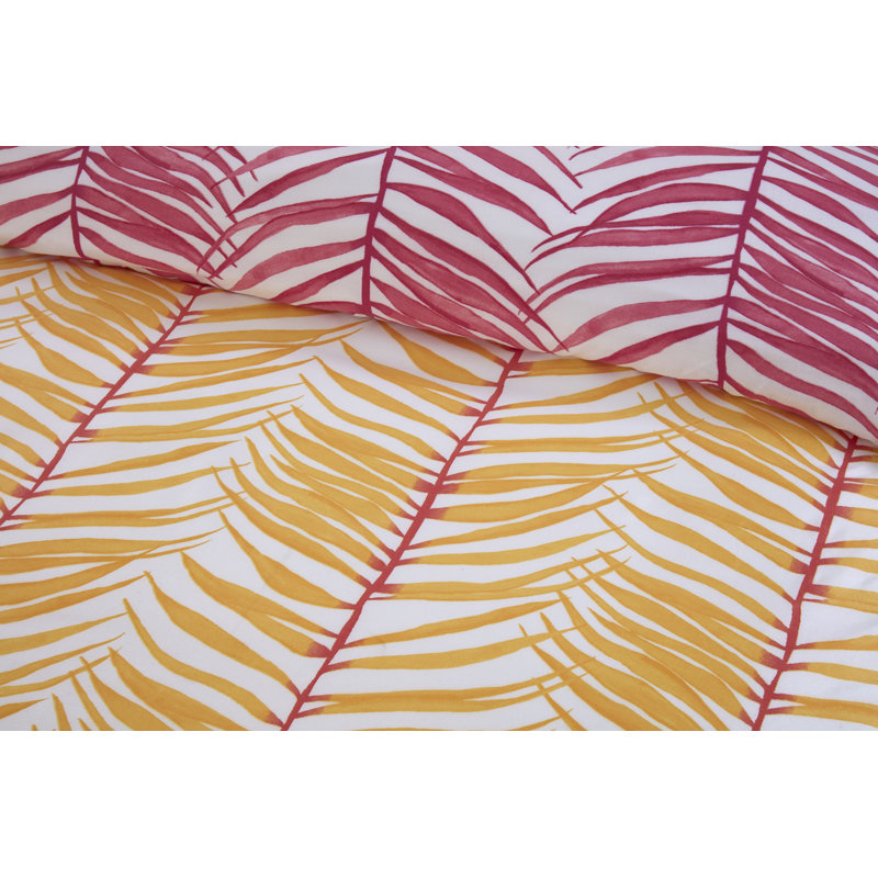 TROPICAL TRAILS Polyester Floral Duvet Cover Set with Pillowcases, Single, 2