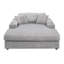 Chaise en velours côtelé gris clair Hilde avec 2 coussins Hilde-198705529