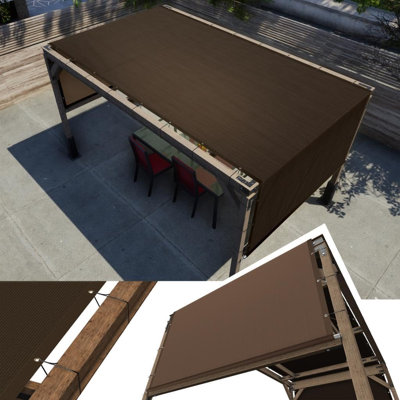 Amgo Customze Pergola Canopy Replacement Coer, 95% U Blockage, wth Stanless Steel Weghted Rods
