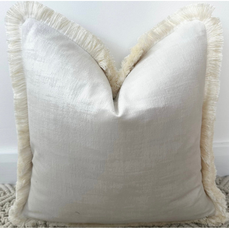 Abstract Ivory Square Cushion Cover