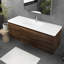 Meuble-lavabo mural simple 60 po avec plateau en résine Birkhild-1425222674