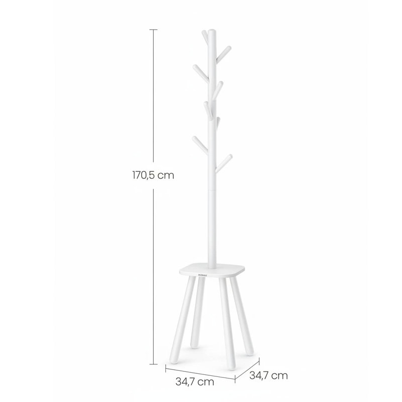 Metal Freestanding 8 - Hook Coat Rack