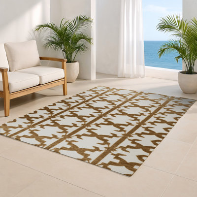 Tapis gris intérieur et extérieur Trellis