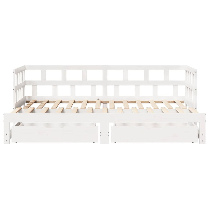 Rittie Solid Wood with Trundle, White