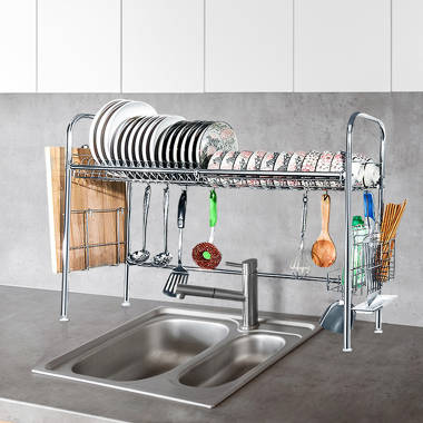 Captive Gala Stainless Steel Retractable over the Sink Dish Rack