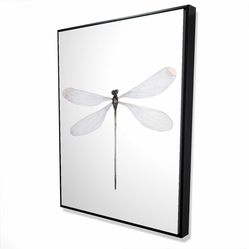 Minimalist Dragonfly - Framed Canvas Home Decor Art