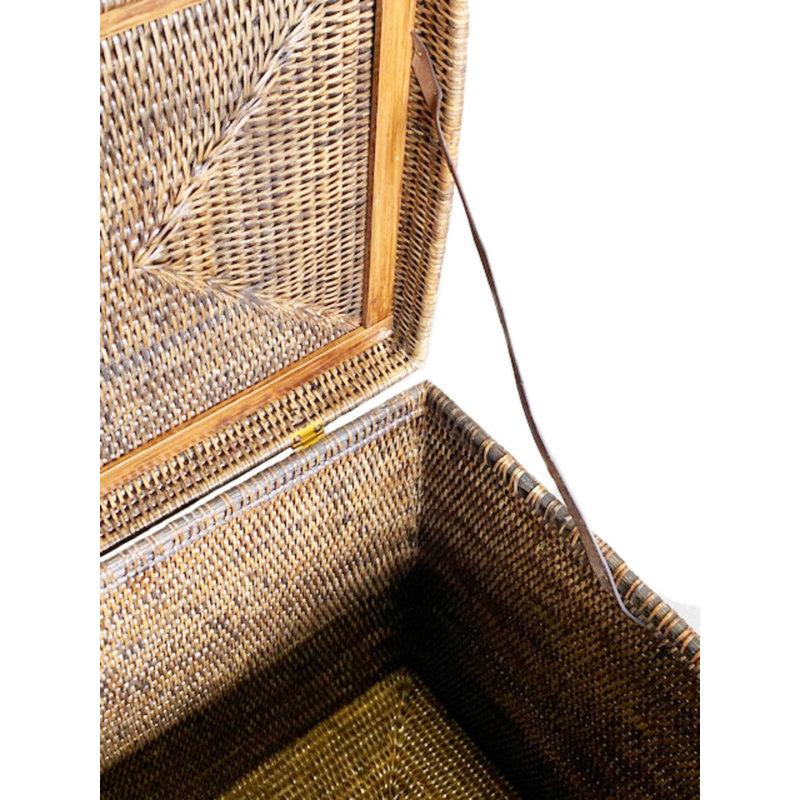 Rattan Small Utility / File Holder, Antique Brown