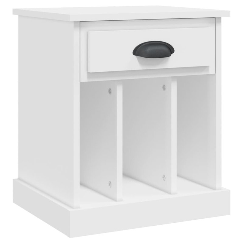Pilot 1 Drawer Bedside Table, White, Individual