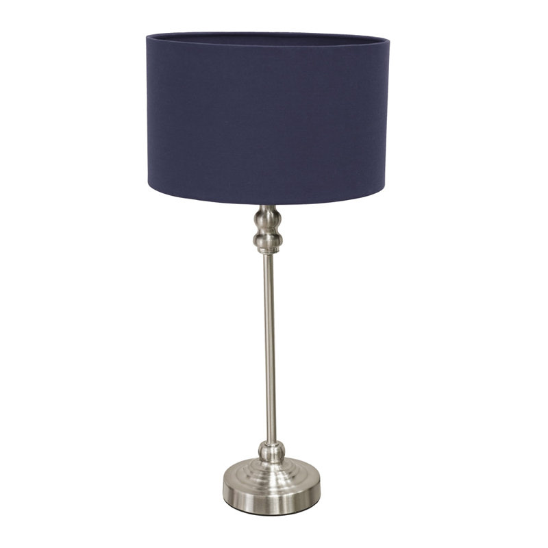 Reselva Lamp, Brushed Chrome Base/Navy Blue Shade 