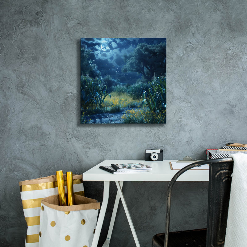 Toile épique «Moonlit Clearing» par r3darch0n, épique graffiti, 18 po x 18 po, H 18 po x l 18 po x P 0,75 po