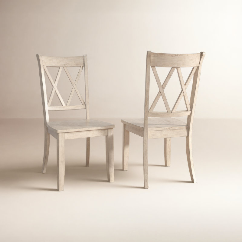 Sloan 16.93'' H Solid Wood Side Chair, Antique White
