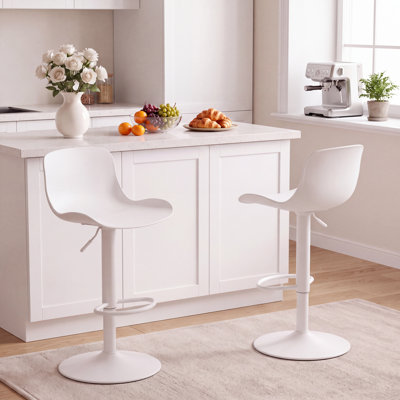Tabouret de bar rotatif à hauteur réglable avec cadre en métal Modern 360