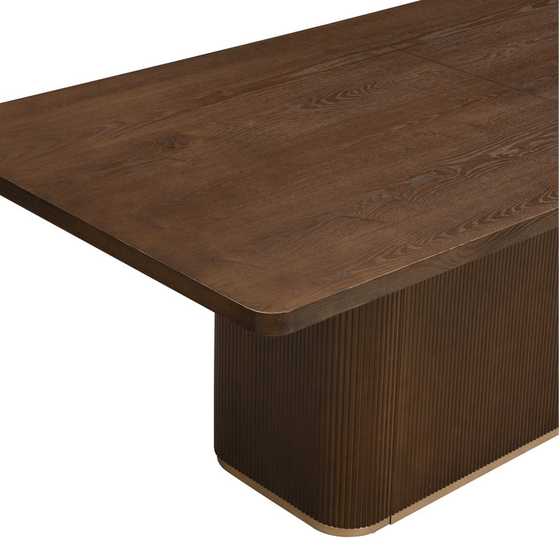 84" Rectangular Dining Table (2 Cartons Packing)-Walnut, Walnut