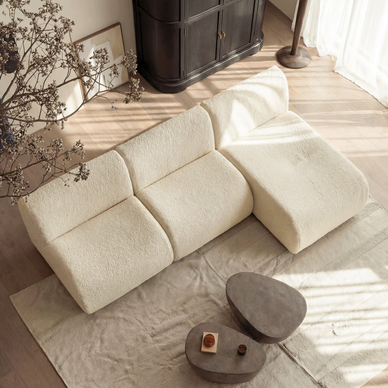 Siège central sans accoudoirs modulaire (blanc) , White