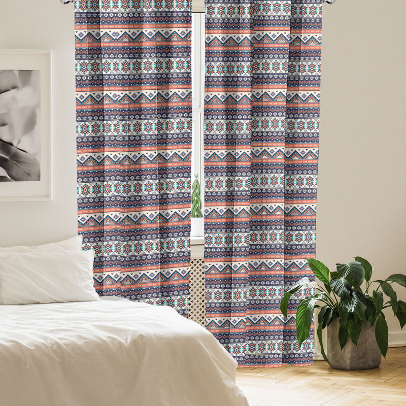 Rideaux 4 panneaux East Urban Home Aztec, L 56 po x L 95 po