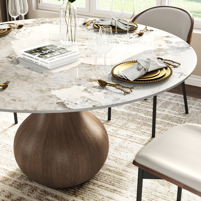 Table de salle à manger Otelia Farmhouse, Pandora, 29.52"H x 53.15"L x 53.15"W