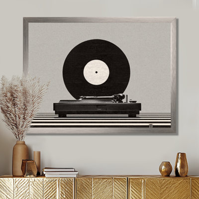 White And Black Vintage Vinyl - Vinyl Records Canvas Prints, White Vintage Wall Art