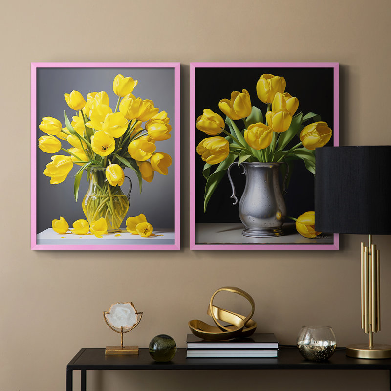 FLORAL Series DCCXCIV-Impression encadrée de qualité supérieure - prête à être accrochée - aucun clou requis - aucun clou requis