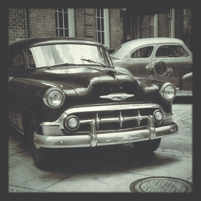Old Timey Cars - Wrapped Canvas Print
