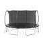 Trampoline de 14 pi (coussin de couleur double face), trampoline pour enfants et adultes avec filet et échelle, poteau de clôture incurvé