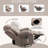 Swinging recliner massage heated sofa, with USB and 2 cup holders in side pockets-1836463147