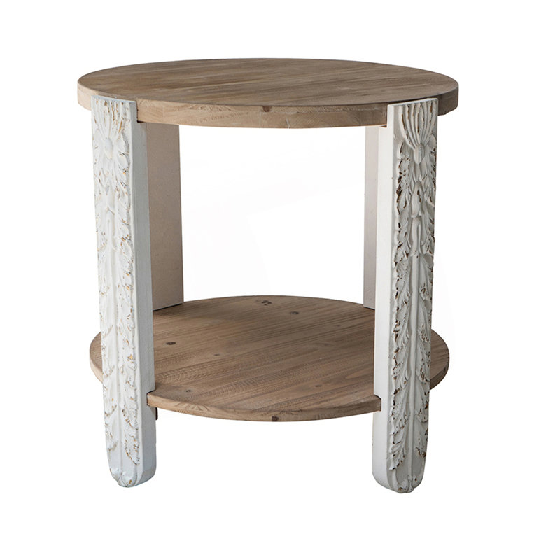 Round Two-Tiered Side Table