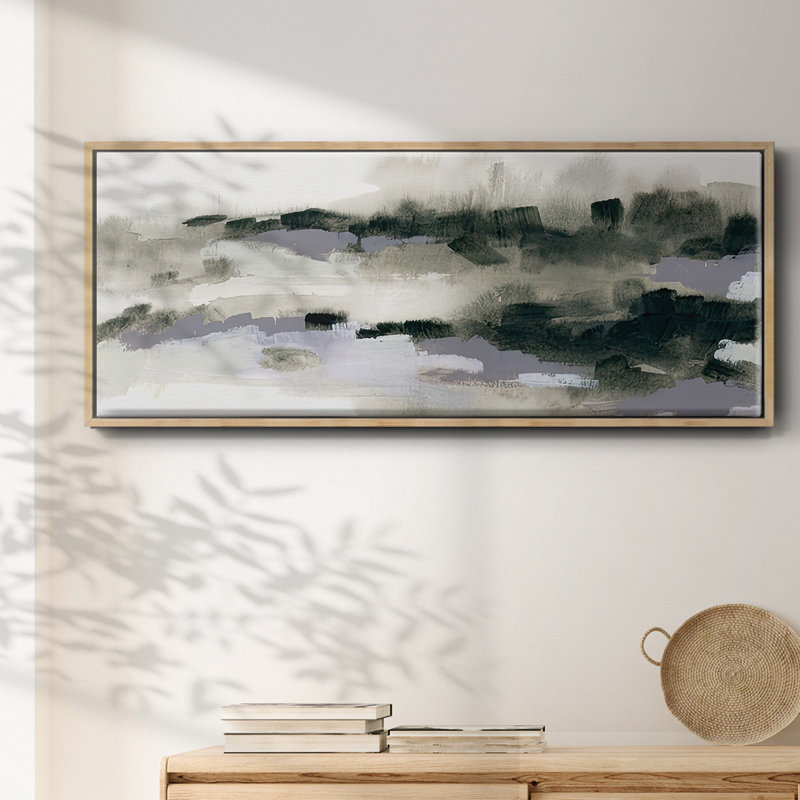 Abstract  March VI- Framed Canvas, 24" H x 60" W