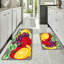 Ensemble de 2 tapis de cuisine rétro à motif de fruits et de raisins