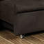 Canapé futon de style transitionnel capitonné avec porte-gobelet encastré et base convertible en lit