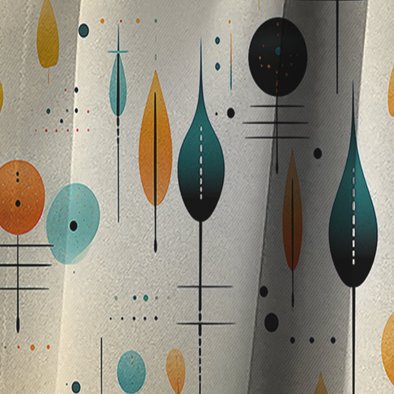 Mcm Graphic Artistry II - Rideau Mid-Century - Rideau occultant géométrique - 1 panneau, L 52 po x L 63 po
