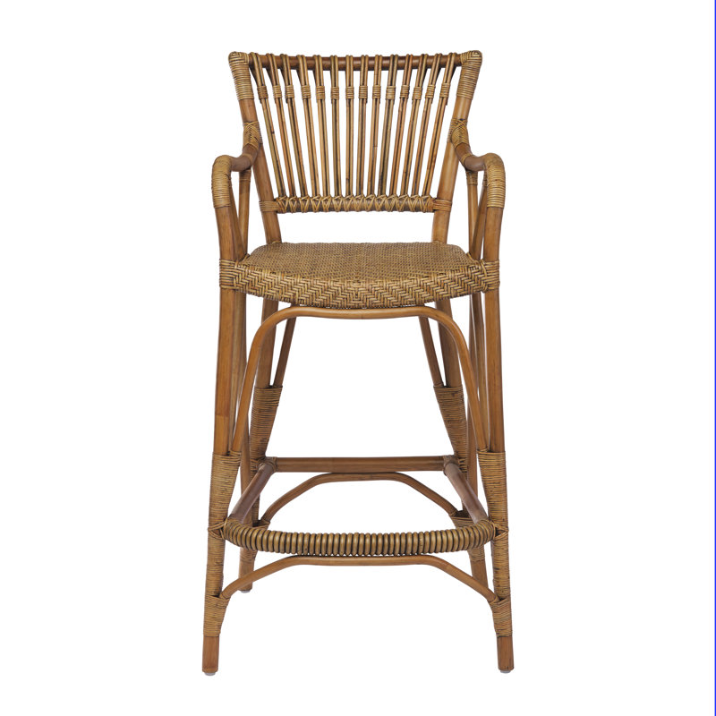 Blues Rattan Bar Stool - Antique