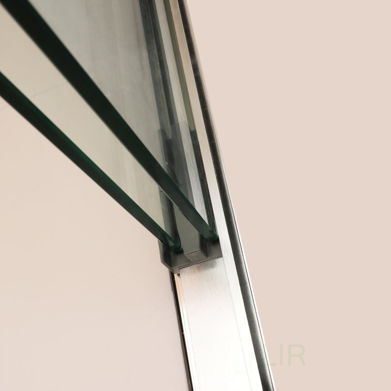 Shower Door 48" W X 76"H Semi-Frameless Bypass Sliding Shower Enclosure, 5/16 In. (8Mm), Shower Door, Reversible