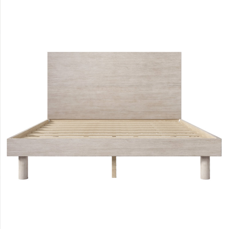 Structure de lit moderne en bois massif de style Concise, Grand lit