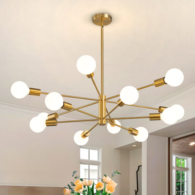 Croner 12 - Light Dimmable Sputnik Modern Linear Chandelier