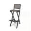 Ensemble de 2 tabourets de bar pliants d'extérieur 41,75 "en bois d'acacia