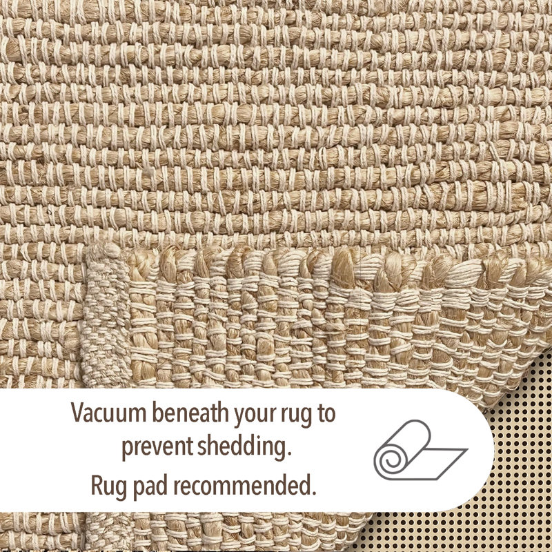 Aleksei Jute Area Rug, Rectangle 9' x 12', Beige
