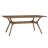 Arne Mid-Century Walnut Finish Rectangular Dining Set - 72" Walnut Top Table, Walnut Finish, Black Faux Leather Chairs, 5-Piece