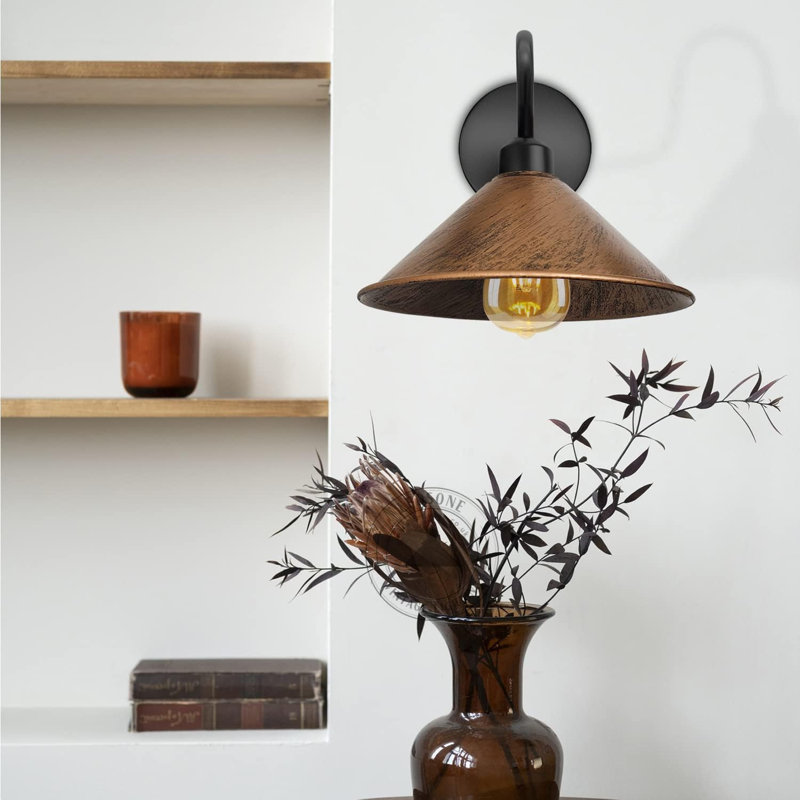 Armed Sconce, Brushed Copper