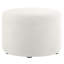 Callum Large 23" Round Woven Heathered Fabric Upholstered Ottoman-96356082