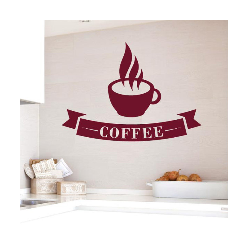 Food & Beverage Wall Decal, Burgundy, Medium